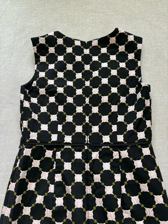 Ann Taylor Black & Pink Geometric Midi Sheath Dress - Picture 10 of 13